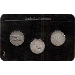 Kuba 3 x 1 Peso 1985 "Krokodil, Leguan,Papagei"
