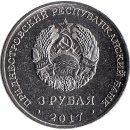 Transnistrien 3 Rubles 2017 &quot;445th anniversary of village Chobruchi&quot;