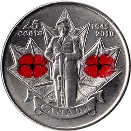 Kanada 25 Cents 2010 "Honour Remembrance Day"