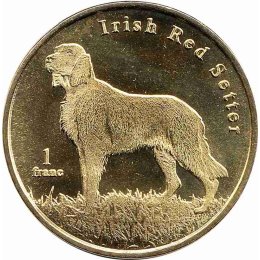Saint Barthelemy 1 Franc 2020 "Irish Red Setter" HUND DOG