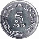 Singapur 5 Cents 1971 &quot;FAO&quot;