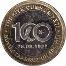 Tuerkei 1 Lira 2022 "100th Anniversary of the Great...