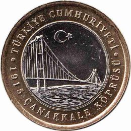 Tuerkei 1 Lira 2022 "1915 Canakkale Bridge"