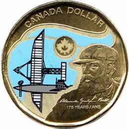 Kanada 1 Dollar 2022 "175th anniversary of the birth of Alexander Graham Bell" colored