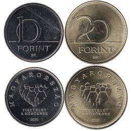 Ungarn 10, 20 Forint 2020 "Tribute to the heroes"