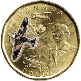 Kanada 1 Dollar 2023 "Hommage an Elsie MacGill" colored