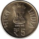 Indien 5 Rupees 2013 "150th Anniversary of the Birth...