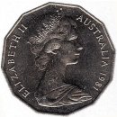 Australien 50 Cents 1981 &quot;Wedding of Prince Charles and Lady Diana&quot;