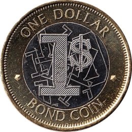 Simbabwe 1 Dollar 2016 &quot;BOND COIN&quot;