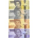 Indonesien 1000, 2000, 5000, 10000 Rupiah 2016