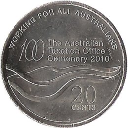 Australien 20 Cent 2010 &quot;100th Anniversary of the Taxation Office&quot;